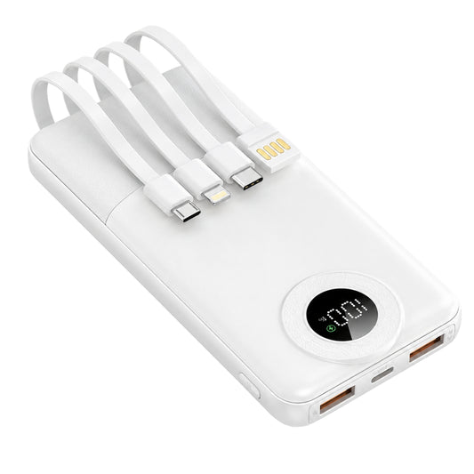 Batterie Externe 10000 mAh avec Câble 4-en-1 Intégré