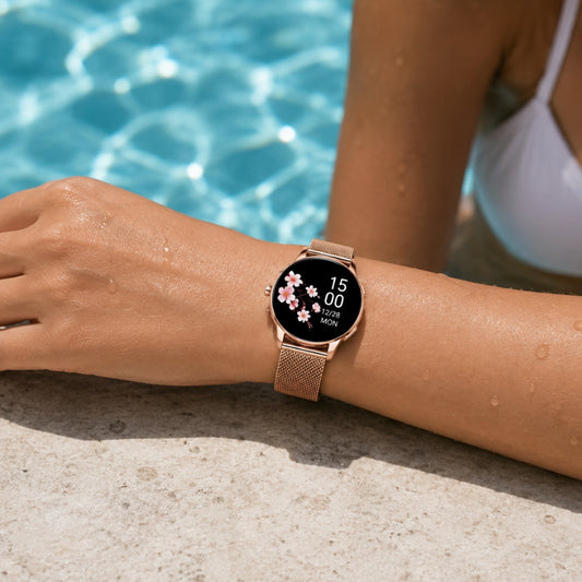Montre Connectée Élégante à Écran Rond