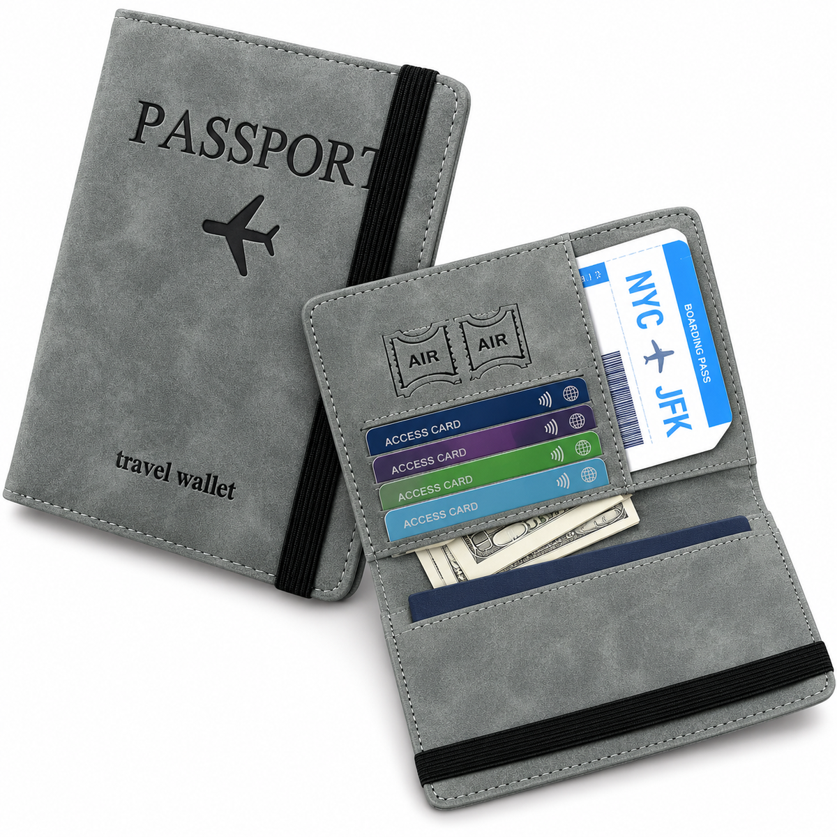 Porte-Passeport Multifonction avec Protection RFID
