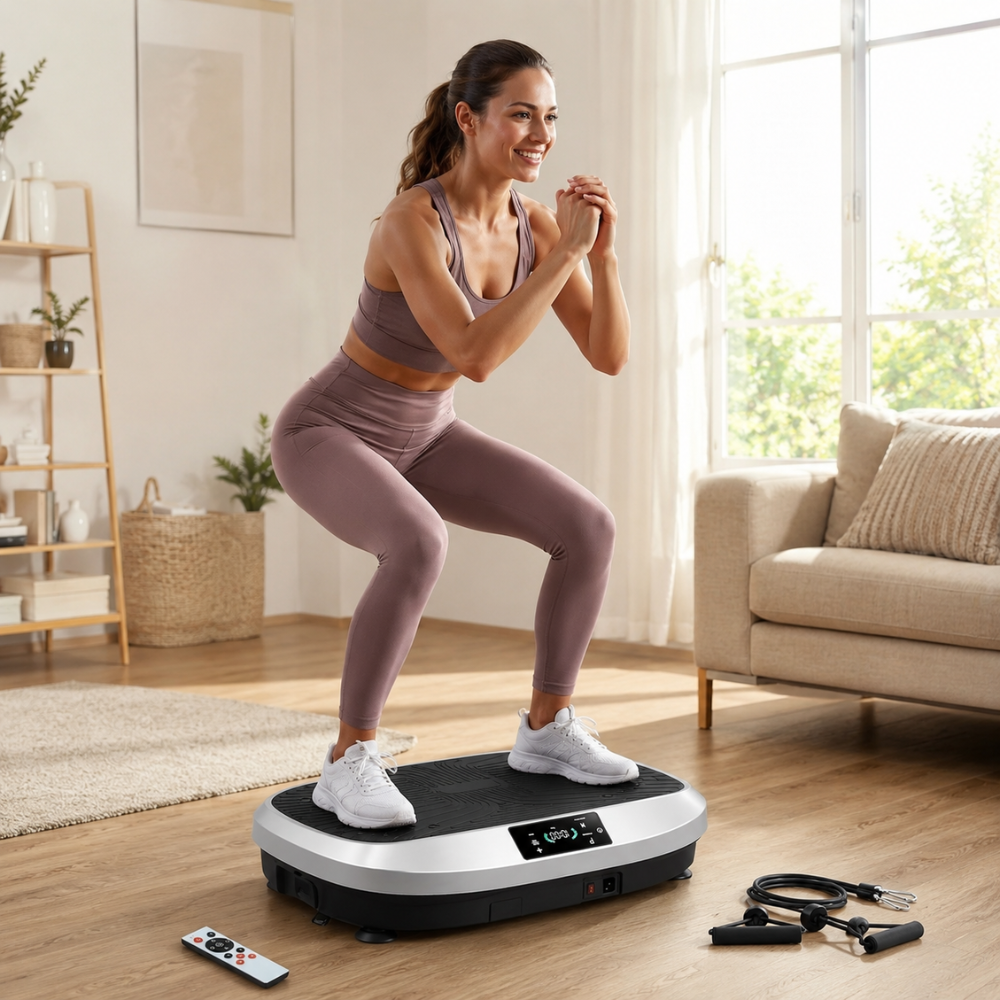 Plateforme Vibrante Fitness 120 Niveaux avec Télécommande