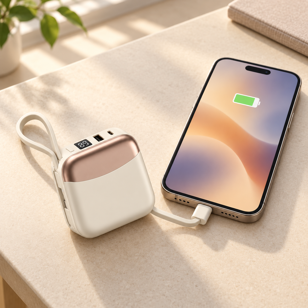 10,000 mAh Mini Power Bank with 22.5 W Fast Charging