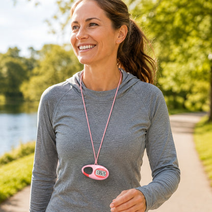 Compact 3D Pedometer with Lanyard