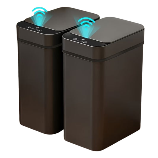 Lot de 2 Poubelles Intelligentes 11,2 L à Détecteur de Mouvement
