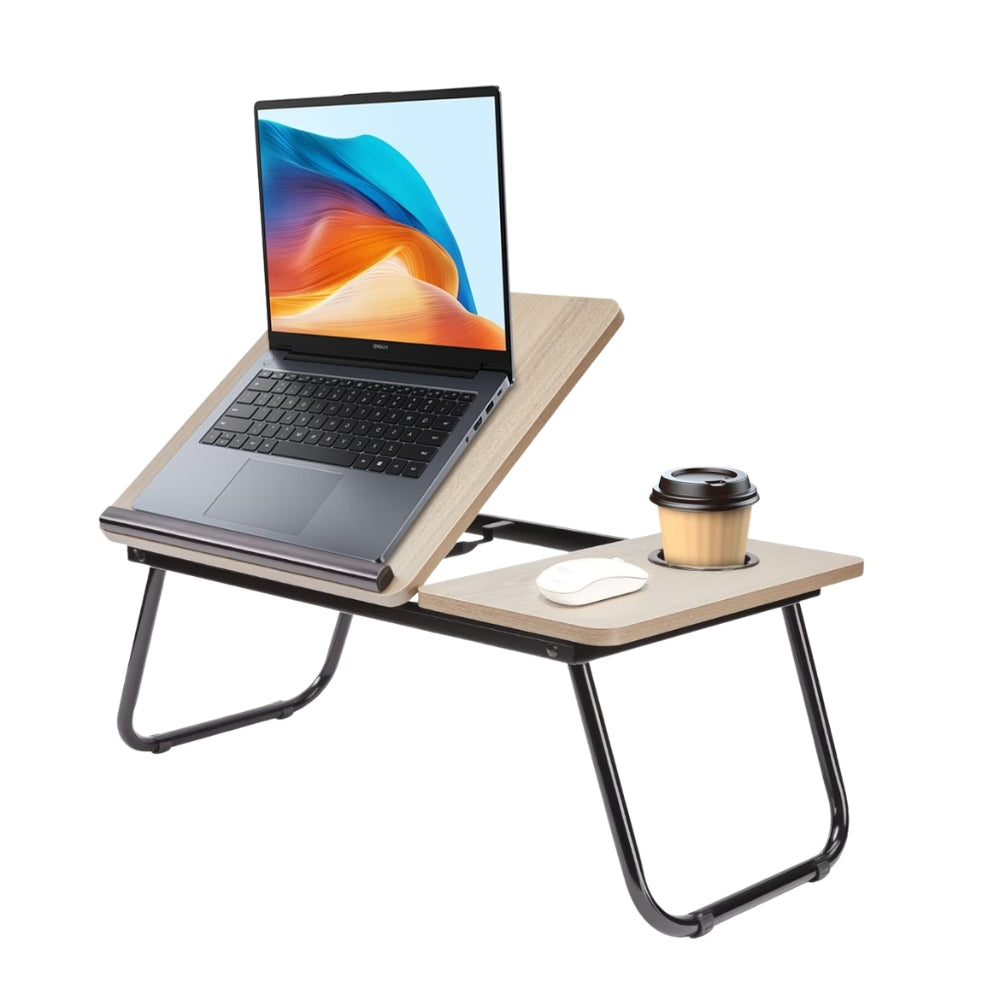 Folding Laptop Table with Cup Holder