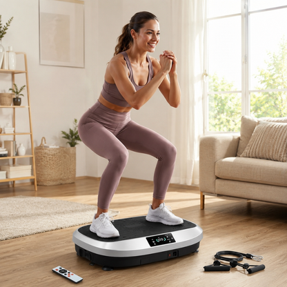 Plateforme Vibrante Fitness 120 Niveaux avec Télécommande