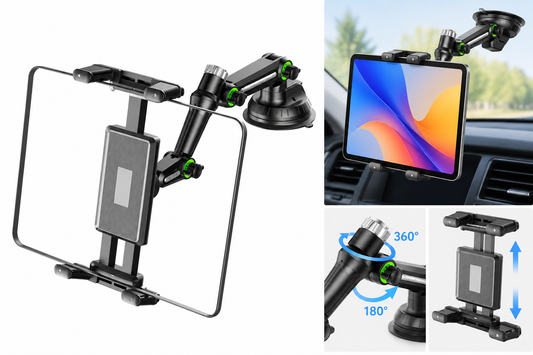 Support de Tablette à Ventouse avec Bras Long pour Voiture