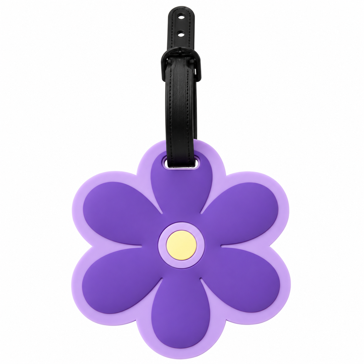 Étiquette de Bagage Florale avec Carte d’Identification
