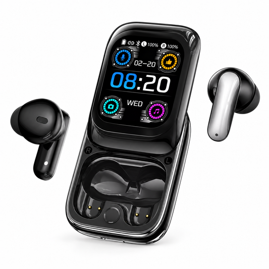 Écouteurs Traducteurs Bluetooth 6.0 avec Écran Tactile
