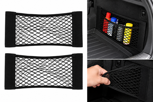 Lot de 2 Filets de Rangement Élastiques pour Coffre de Voiture